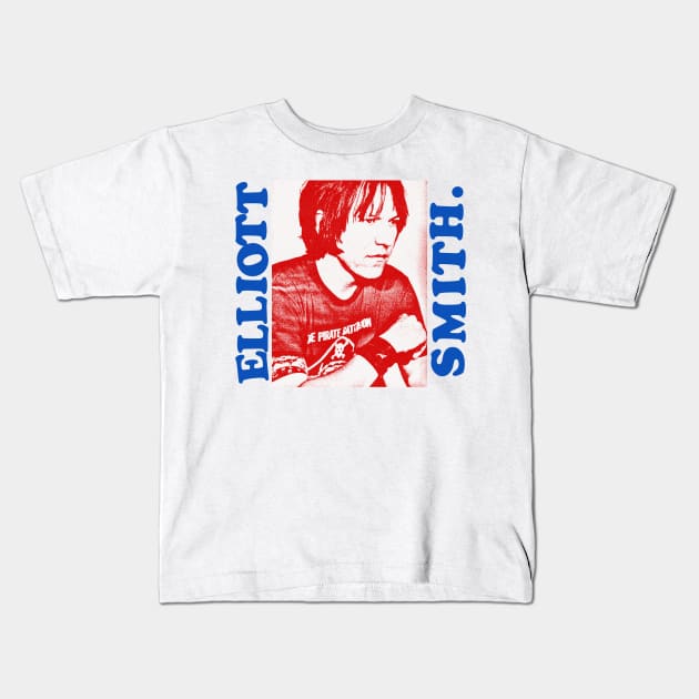 Elliott Smith //// Retro Styled Fan Art Design Kids T-Shirt by DankFutura